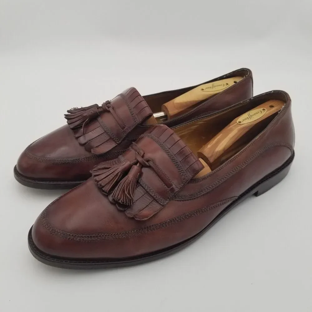 Cole Haan Bragano Brown Leather Tasseled Kiltie Men Sz 13 D Dress Shoes Italy